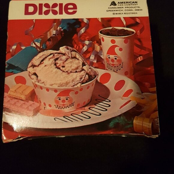 Vintage 70s Dixie Clown Dishes Ice Cream Cup Matchables 12 Count 7 Ounce - Picture 2 of 7